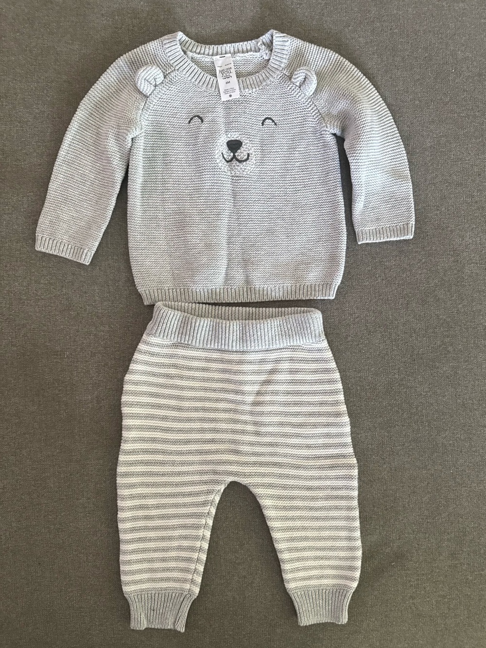 Carter’s Just One You Bear Knit Sweater Outfit Set 6 Months